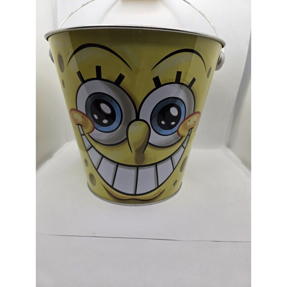 SpongeBob waste basket garbage can Bucket 7" x 7.25" - Picture 4 of 10